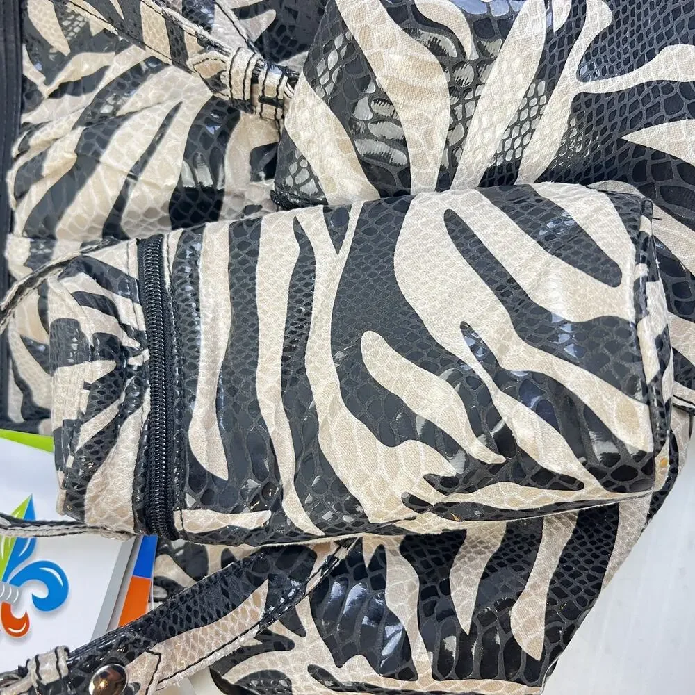 BKalencom New Orleans Diaper Bag Zebra Thinsulate Bottle Holder Changing Pad